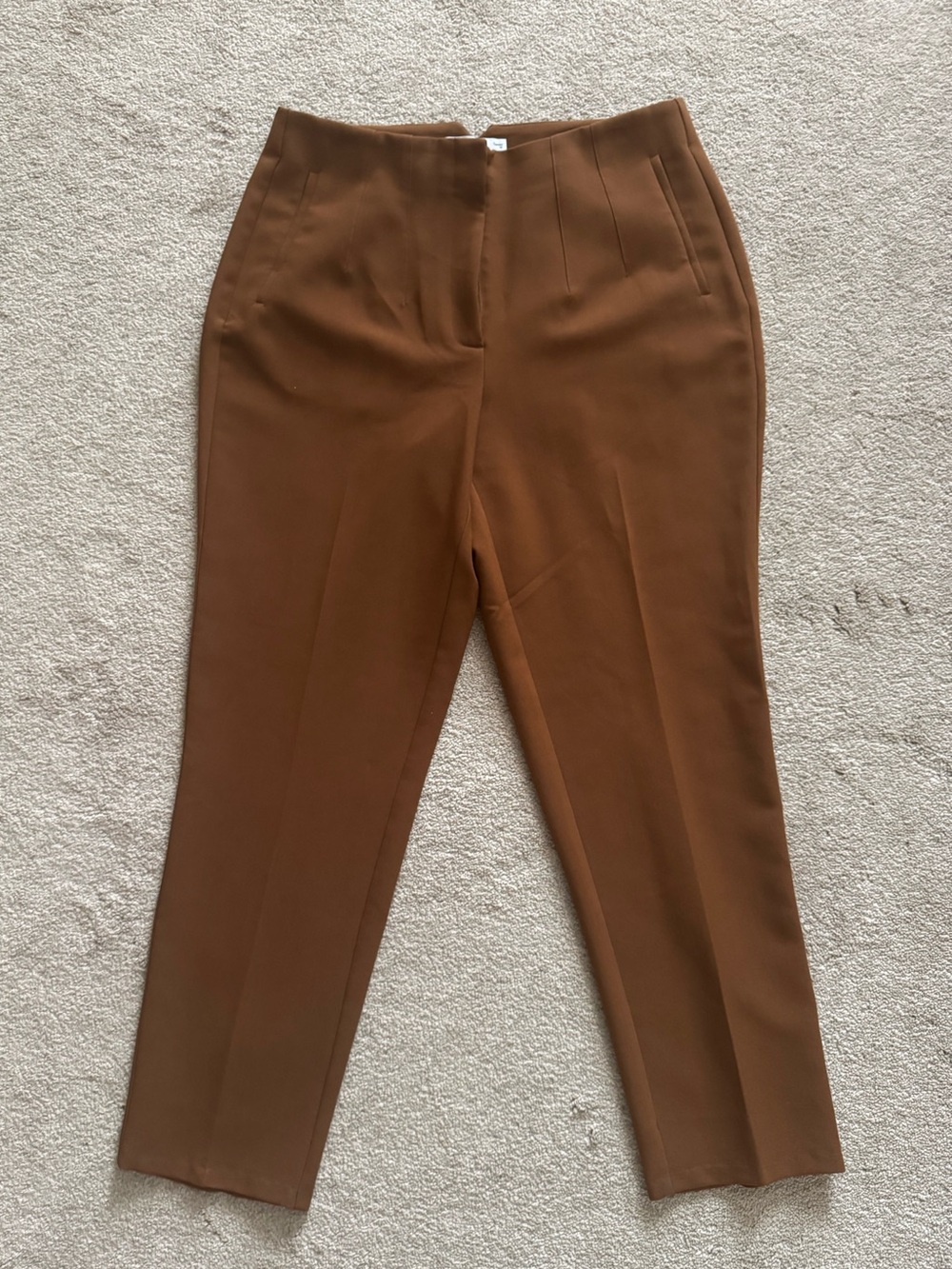 Nine West Brown Tailored High-Waist Trousers